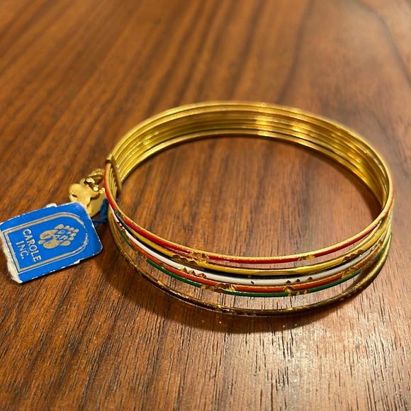 Carole Inc MultiColor Thin Bangle Bracelets - Picture 1 of 3